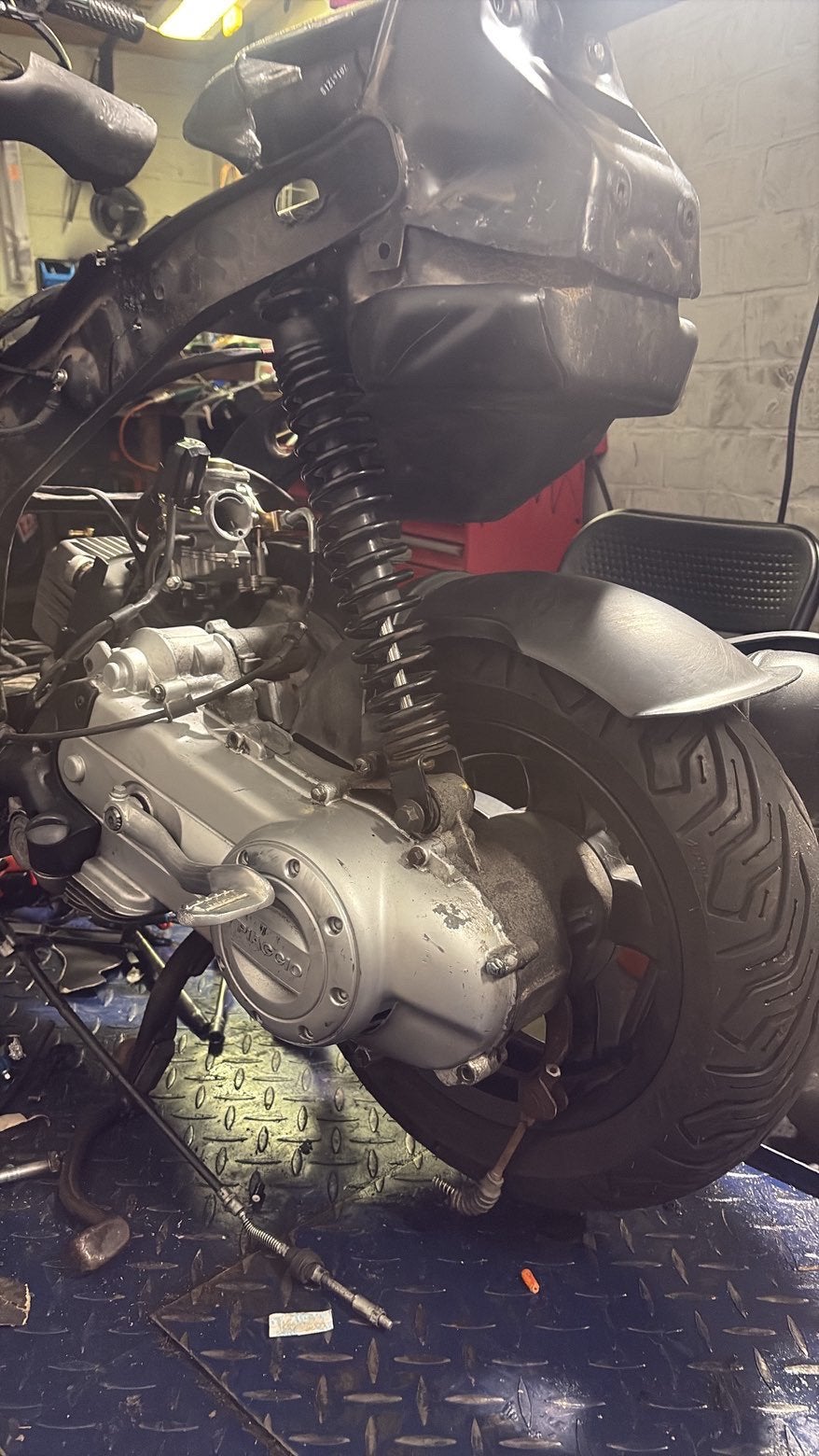 Piago zip 4t 2v 80cc motorblok plug and play !, Fietsen en Brommers, Ophalen, Zo goed als nieuw, Blok