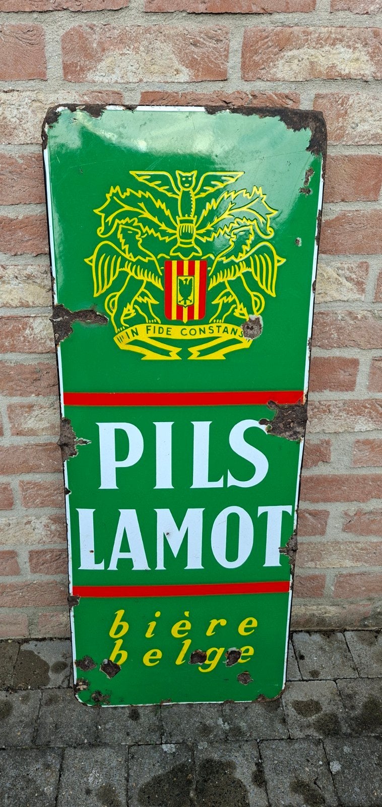 plaque émaillée Lamot, Collections, Enlèvement