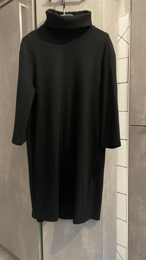 Zwarte jurk met rolkraag van ZARA S, Ophalen of Verzenden, Zo goed als nieuw, Maat 36 (S), Zara