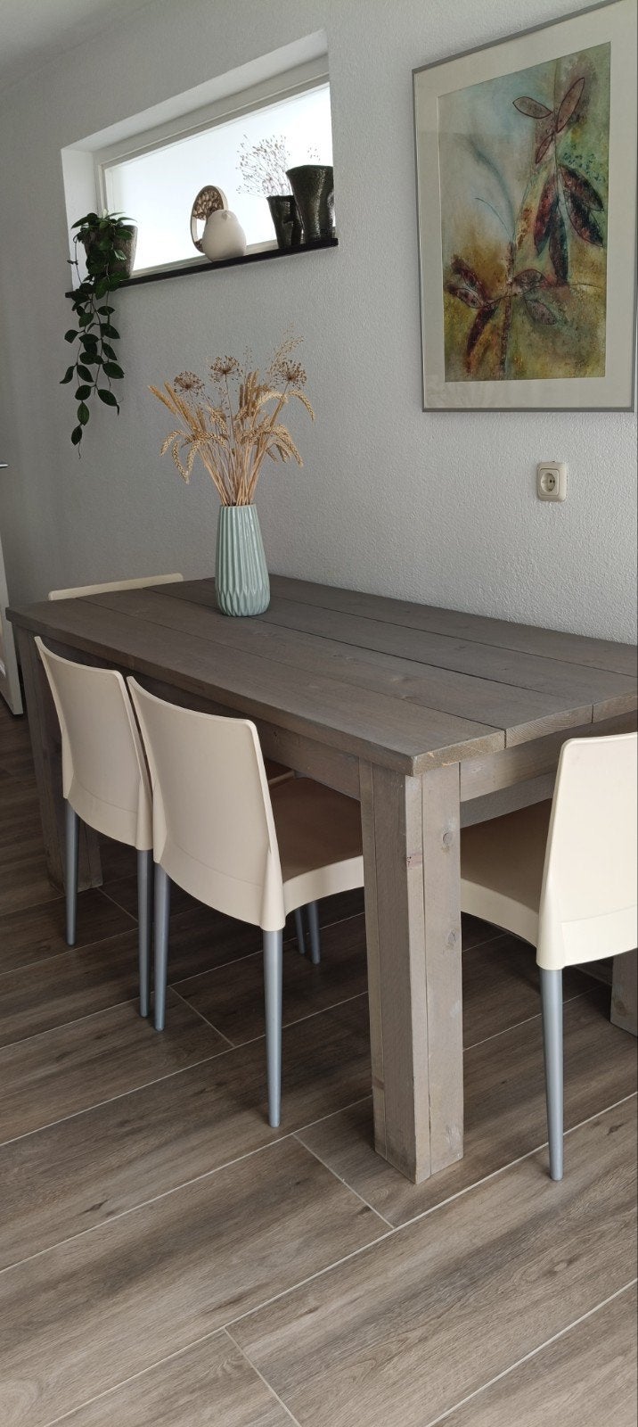 Steigerhouten eettafel 160 x 80 cm, Ophalen