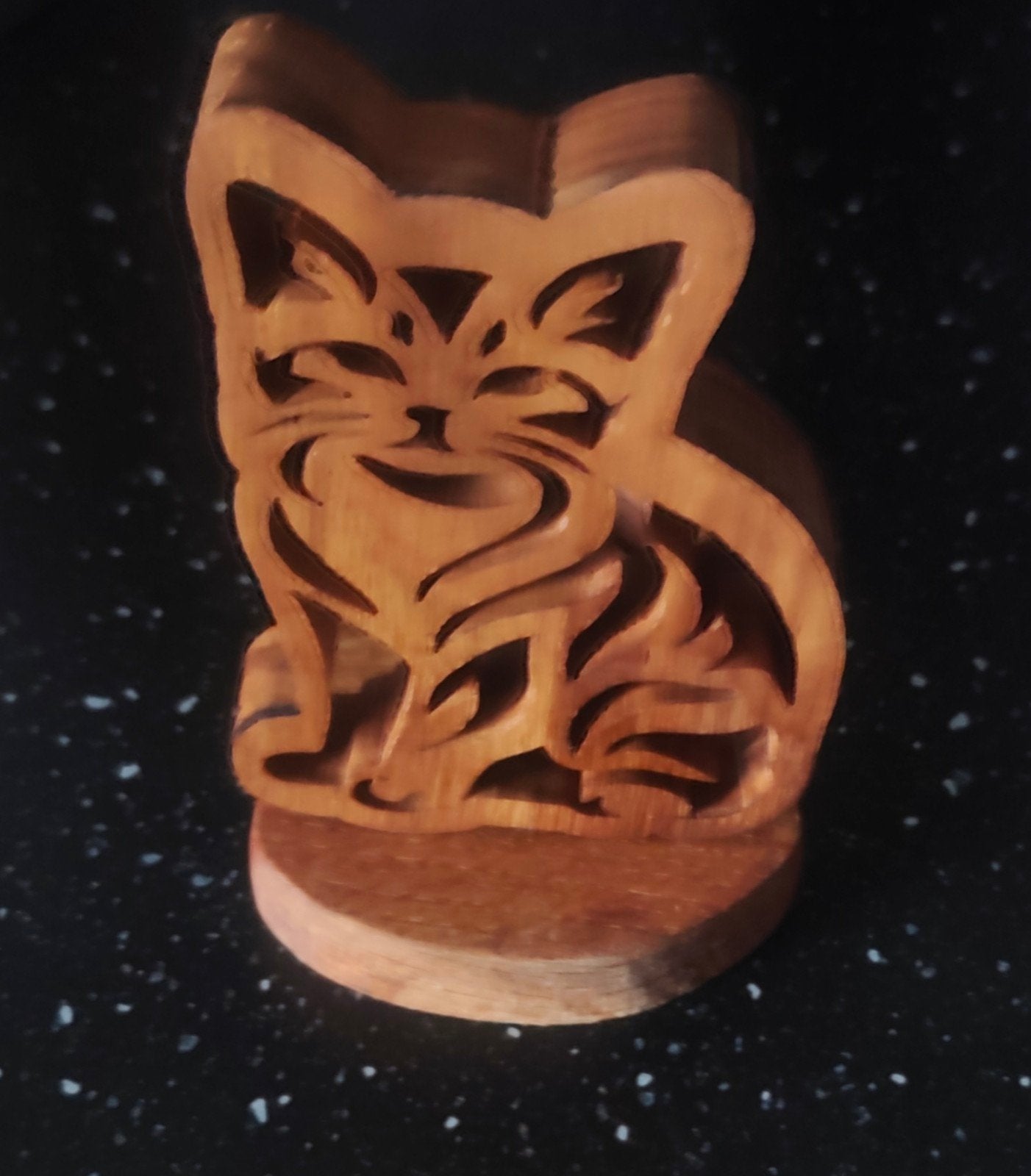 chat chantourner, Neuf, Enlèvement ou Envoi, Objet de décoration, Fait main