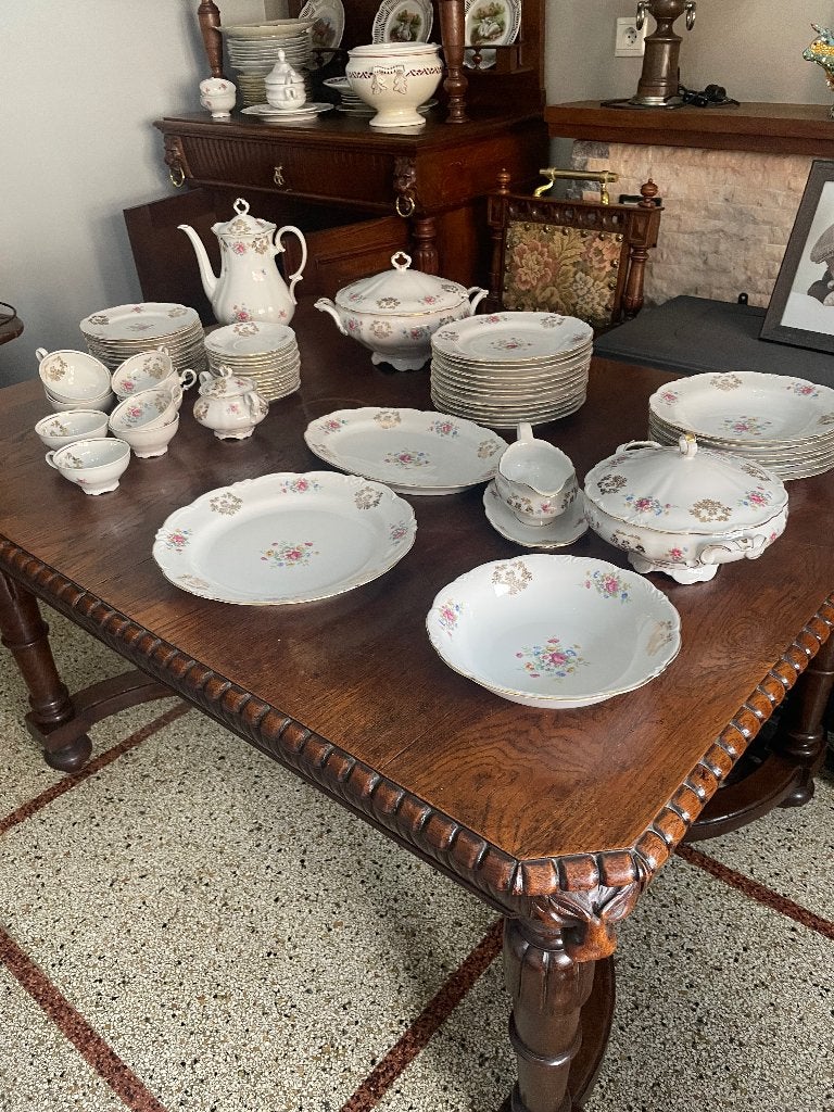 Service vaisselle porcelaine Bavière 1930, Antiquités & Art, Enlèvement