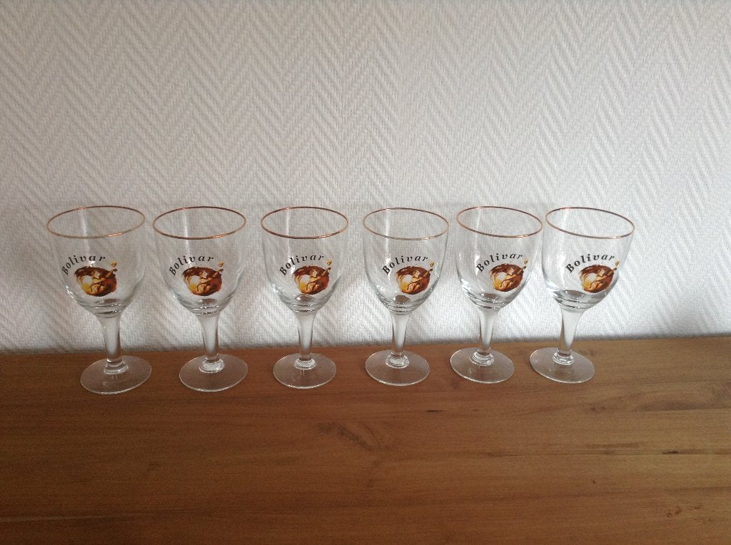 Bierglazen 6 Bolivar bierglazen nieuwstaat, Ophalen of Verzenden, Zo goed als nieuw