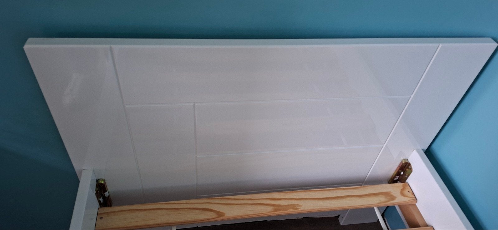 kinderbed bopita glossy white, Ophalen, Zo goed als nieuw, Lattenbodem