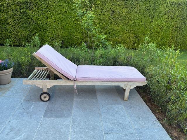 teak ligbed, Jardin & Terrasse, Enlèvement, Utilisé, Bois de teck, Mobile