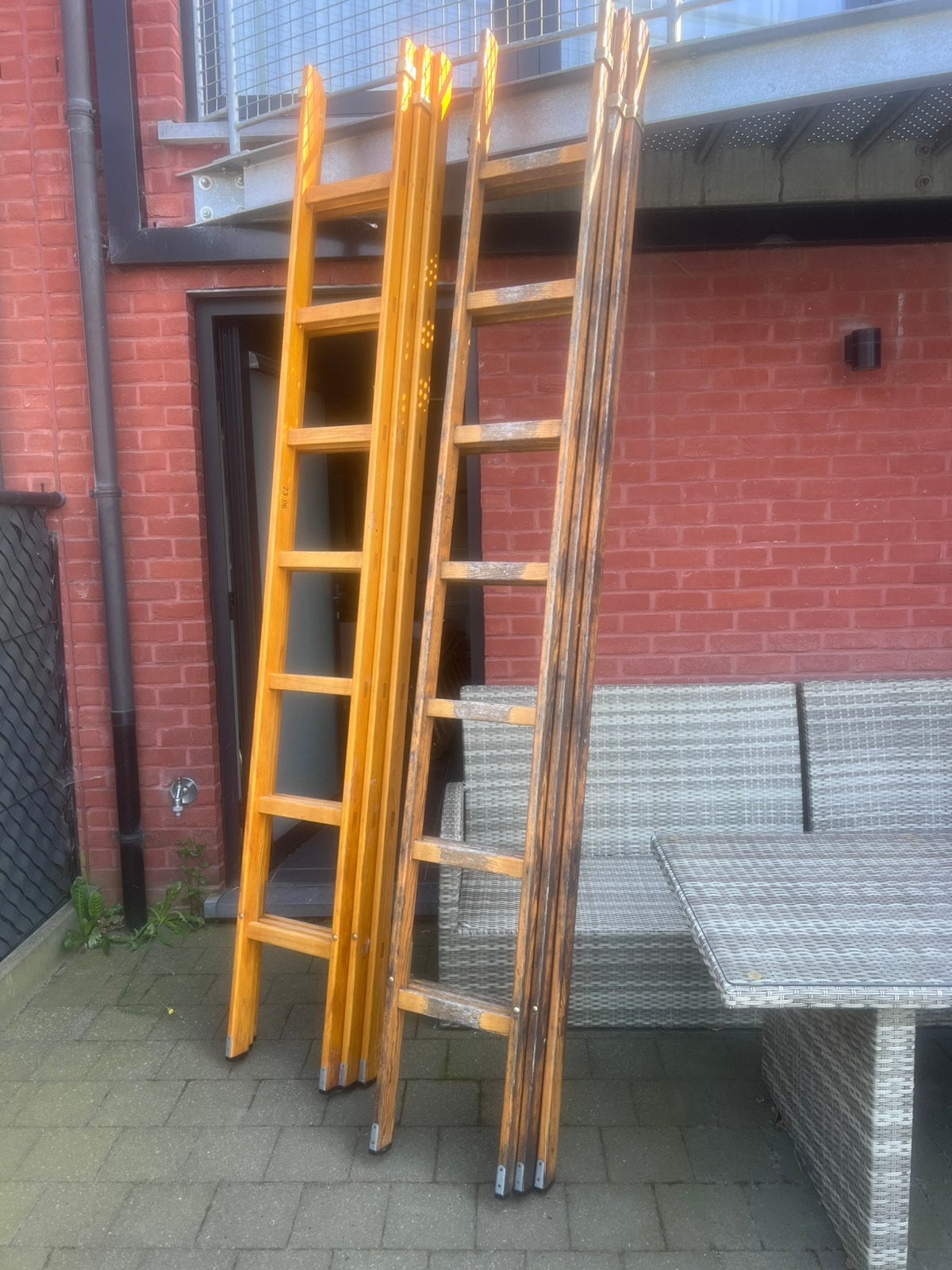 3 houten ladders te koop, Ophalen of Verzenden, Zo goed als nieuw