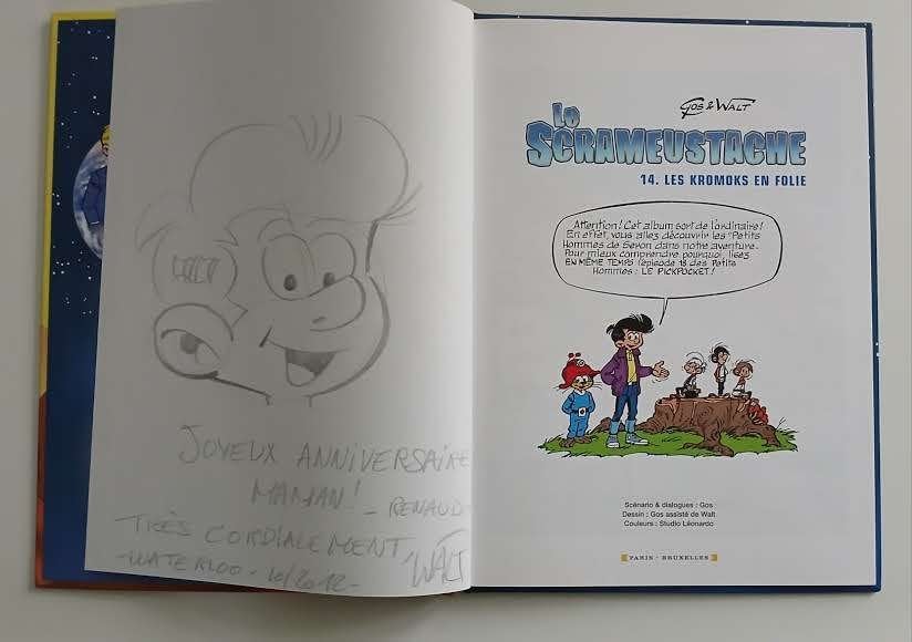 BD Scrameustache 14 Les Kromoks en folie Gos Walt Dédicace, Livres, BD, Une BD, Enlèvement ou Envoi, Neuf, Gos / Walt