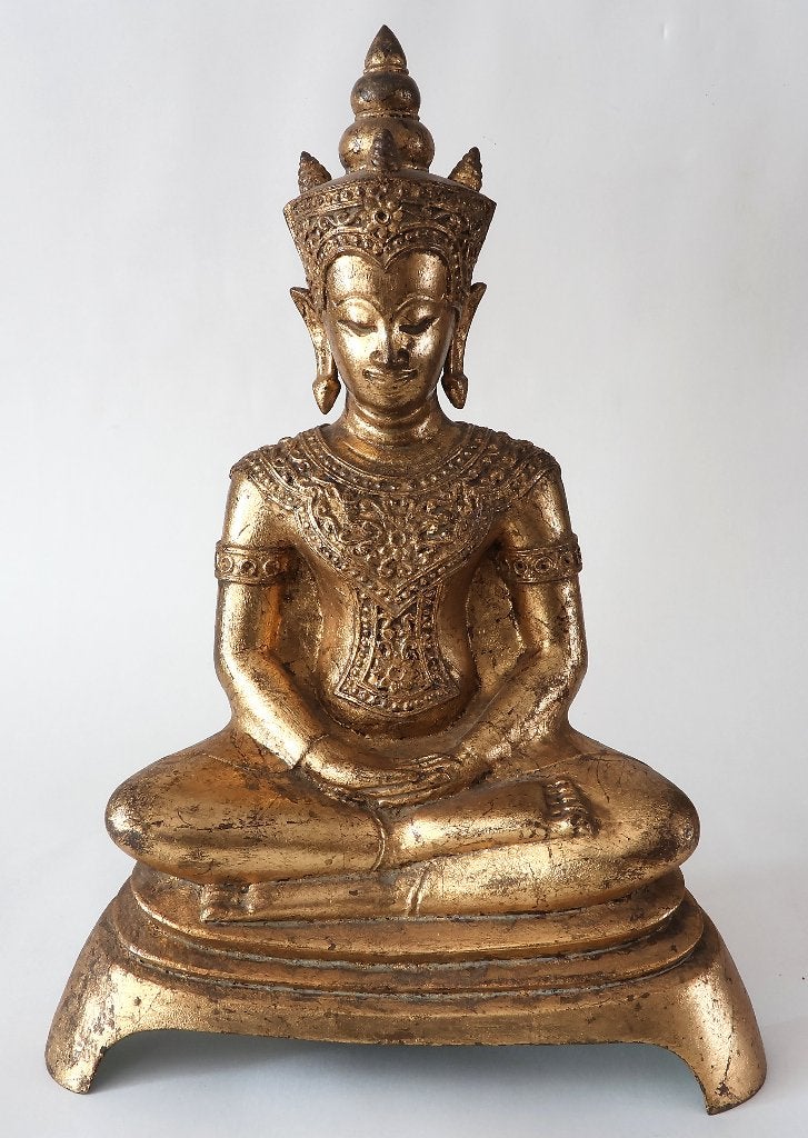 Decoratief Boeddha-beeldje in metaal, Ophalen, Zo goed als nieuw, Religie