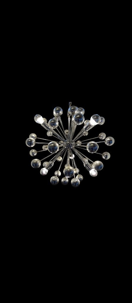 Lustre Sputnik, Maison & Meubles, Enlèvement, Comme neuf, Verre, Space age sputnik
