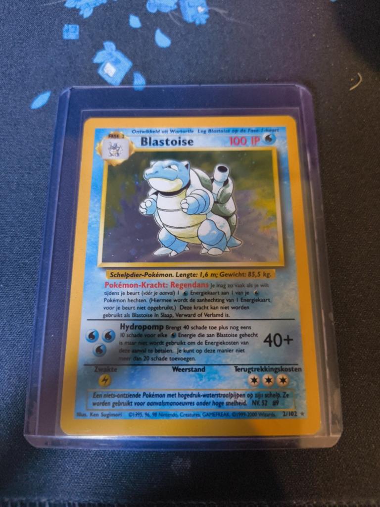 Blastoise 2/102 (BS 2), Enlèvement ou Envoi, Utilisé, Cartes en vrac, Foil