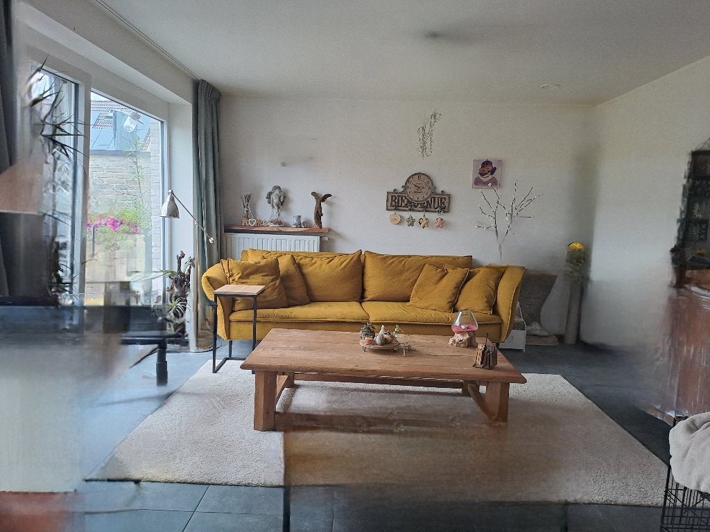 Rustieke zwaar houten salontafel, 150 à 200 cm, Enlèvement, Utilisé, 50 à 100 cm