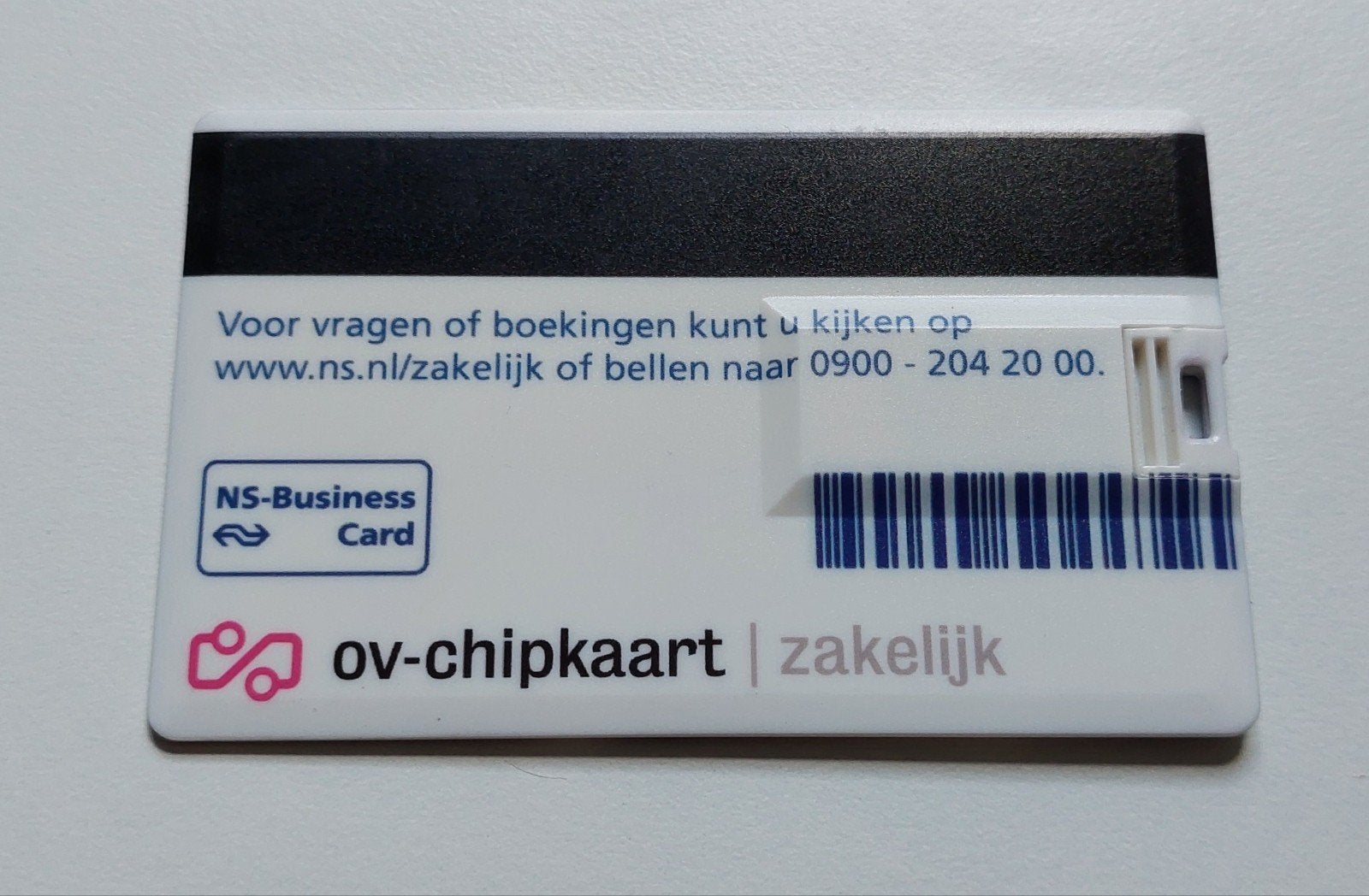 USB stick (1GB) in de vorm van een pas, Ophalen of Verzenden, Nieuw, NS, 1 GB of minder