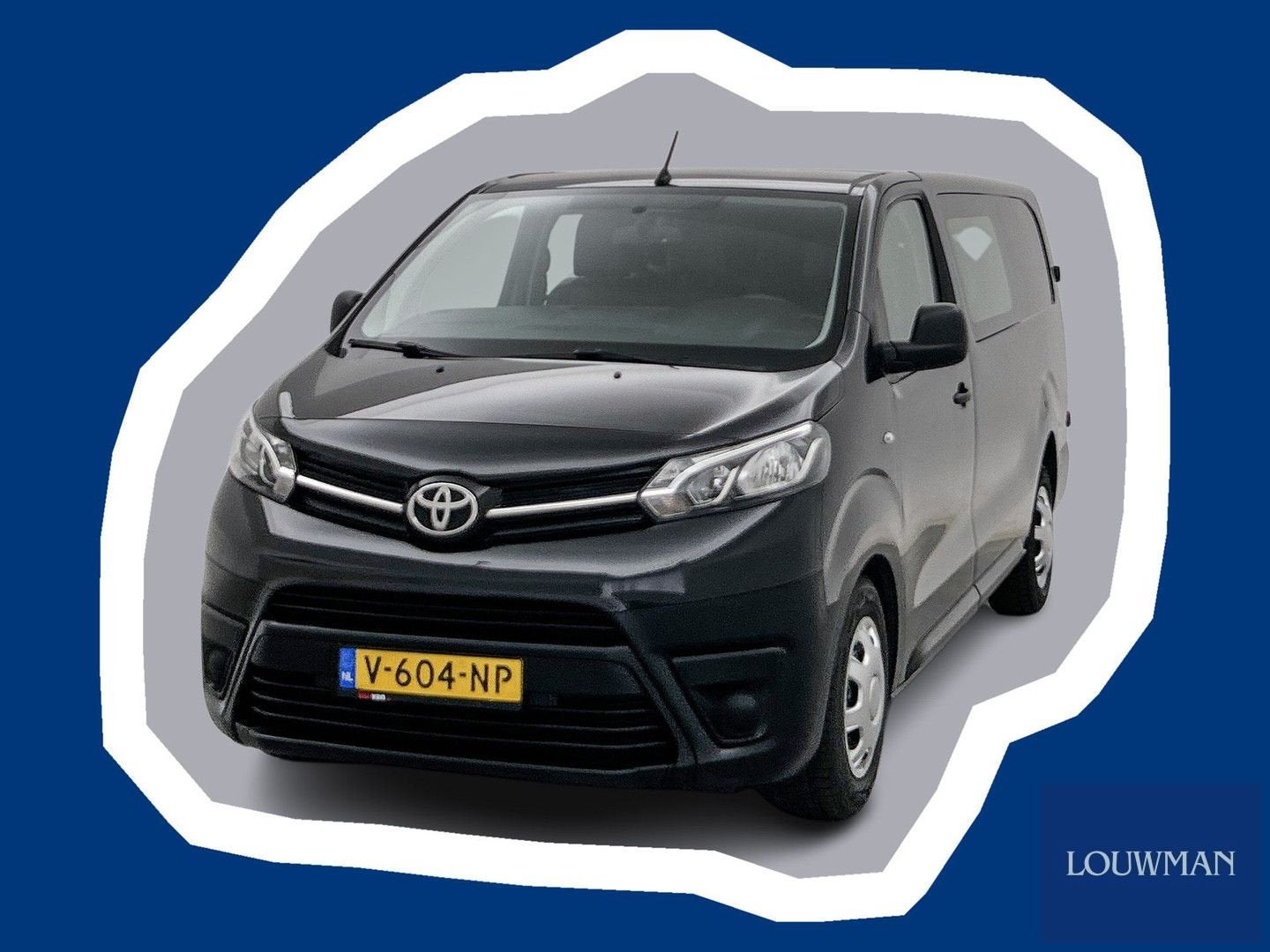 Toyota PROACE Worker 1.6 D-4D Long DC Cruise control Dubbele, Auto's, Electronic Stability Program (ESP), Zwart, Bedrijf, 148 g/km