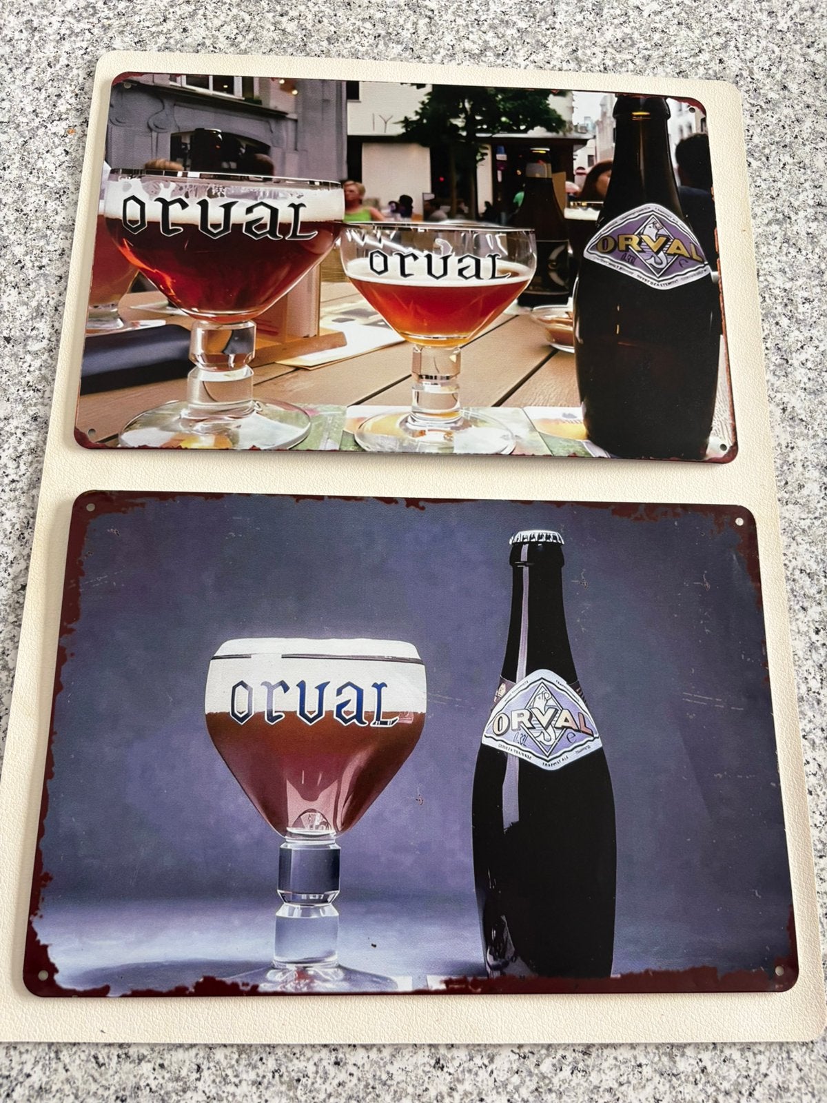 2 plaques métalliques ORVAL (30/20 cm), Enlèvement ou Envoi, Neuf