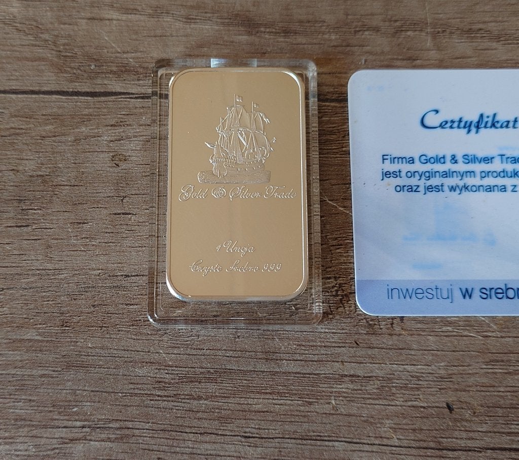 1 oz Sztabka srebra Ag.999 Silver & Trade, Envoi, Argent