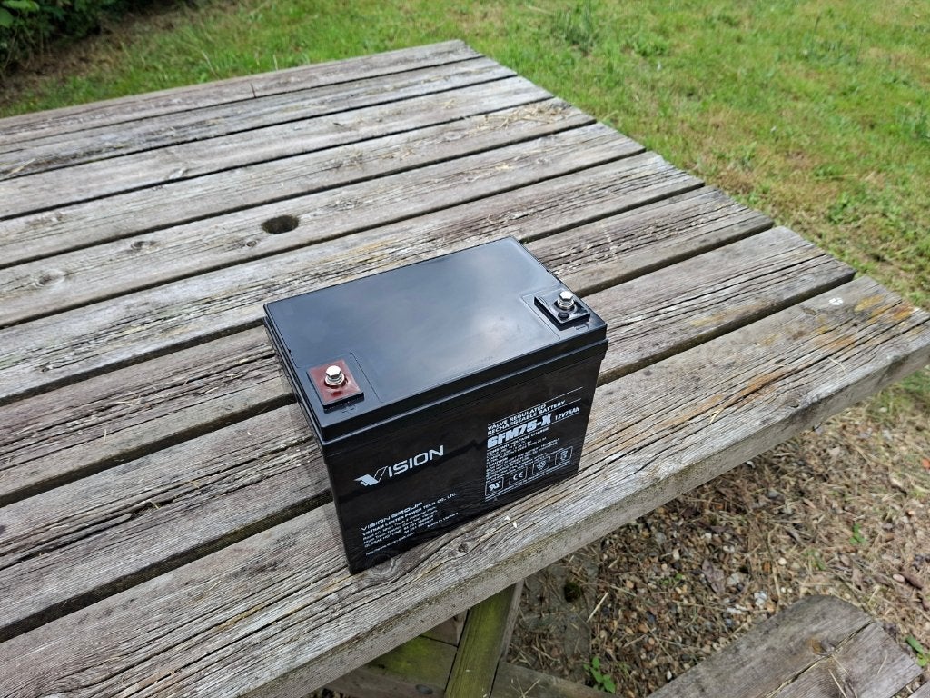 Batterij 12V 75Ah Deep cycle accu NIEUW, Ophalen, Nieuw, Oplaadbaar