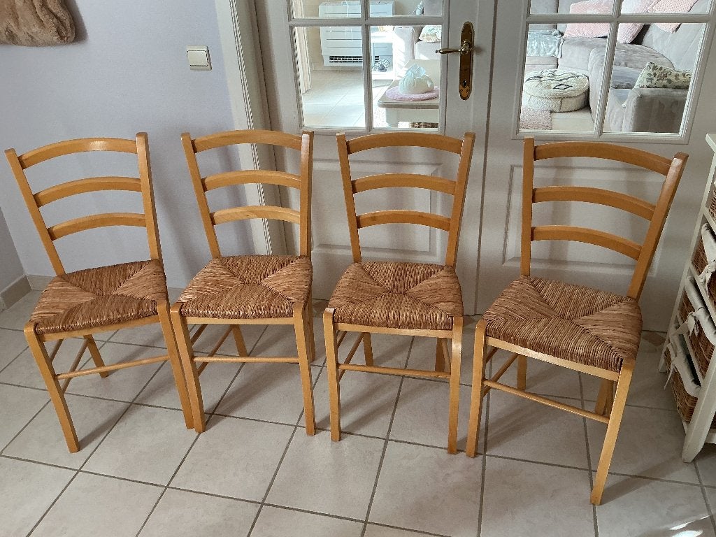Set van 4 stoelen, Enlèvement, Bois