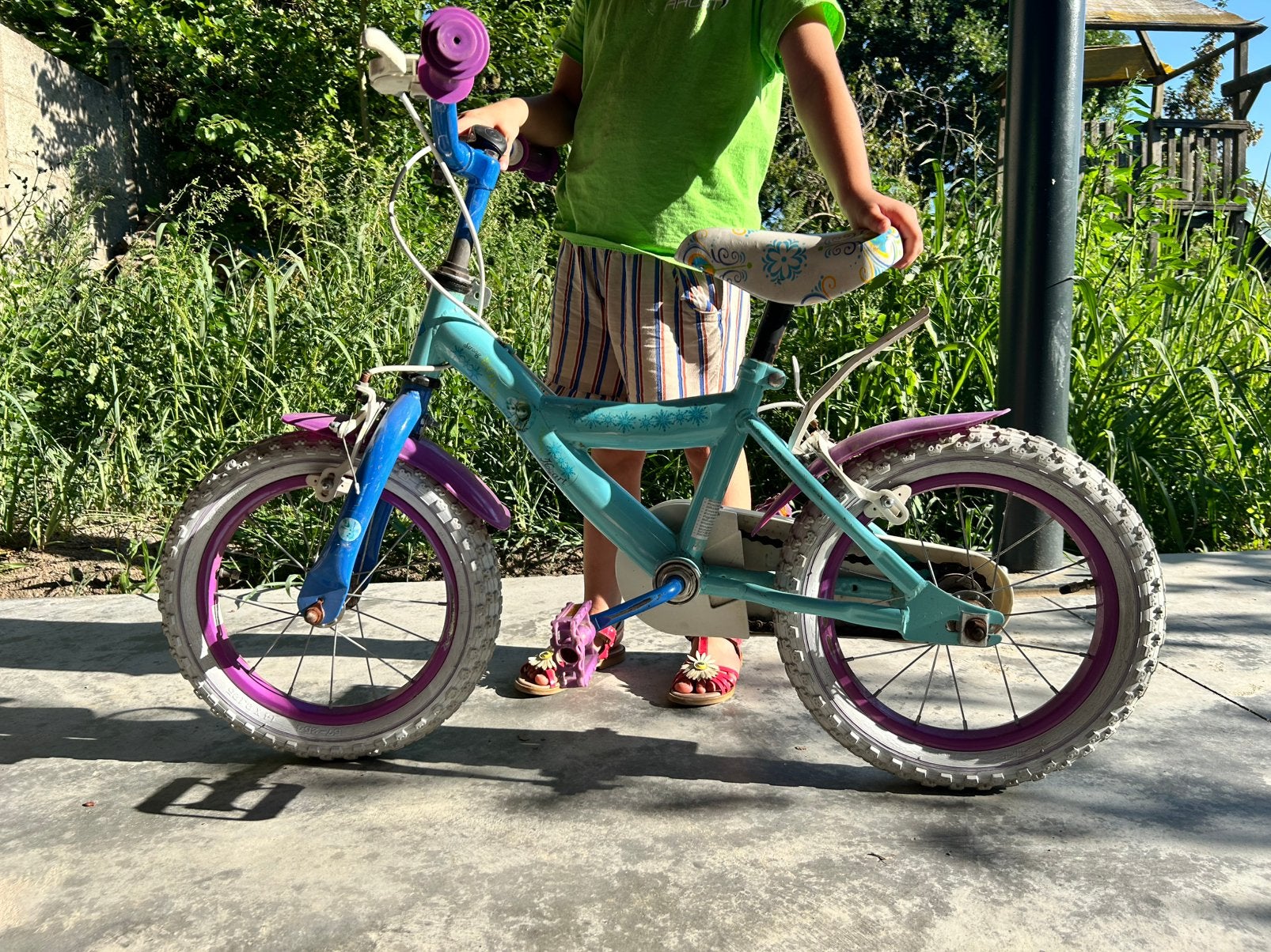 Vélo pour enfant Frozen 14 inch, Vélos & Vélomoteurs, Enlèvement, Utilisé, Moins de 16 pouces