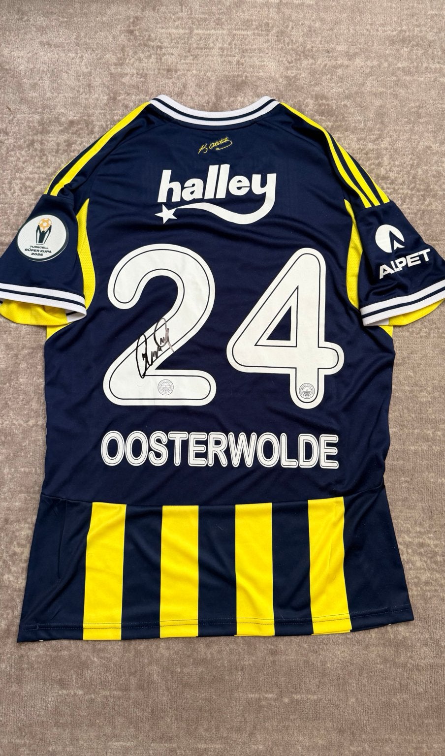 Jayden Oosterwolde Matchworn vs Galatasaray Super Cup Final, Ophalen of Verzenden, Nieuw, Shirt