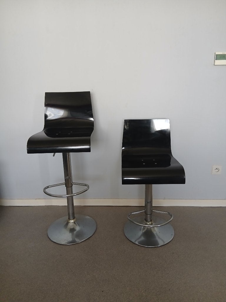 2 mooie identieke barkrukken, 2 tabourets, Comme neuf, Synthétique, Enlèvement