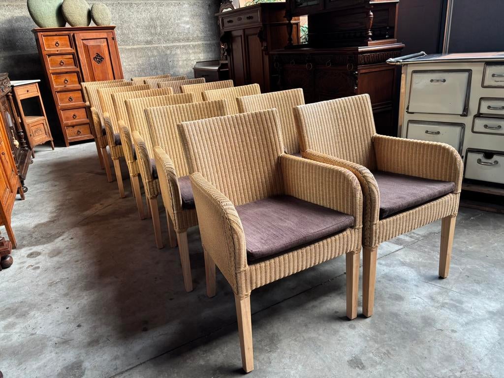 Rotan Stoelen incl. Kussens Hillma! 14 Stuks goede staat!, Maison & Meubles, Enlèvement, Comme neuf