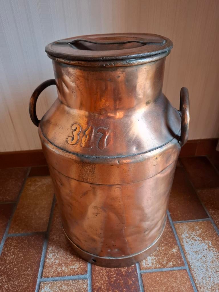 Verkoperde melkton/vat, Ophalen