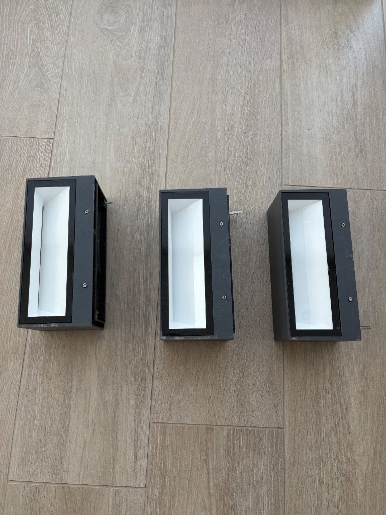 Lot de 3 appliques murales extérieur LED, Jardin & Terrasse, Enlèvement, LED, Moins de 50 watts, Acier