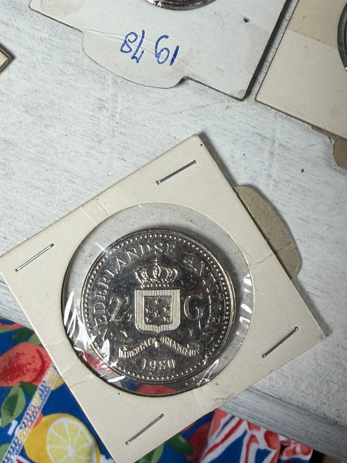 2 1/2 gulden 1980 Nederlandse antillen, Ophalen of Verzenden, Losse munt, Zilver