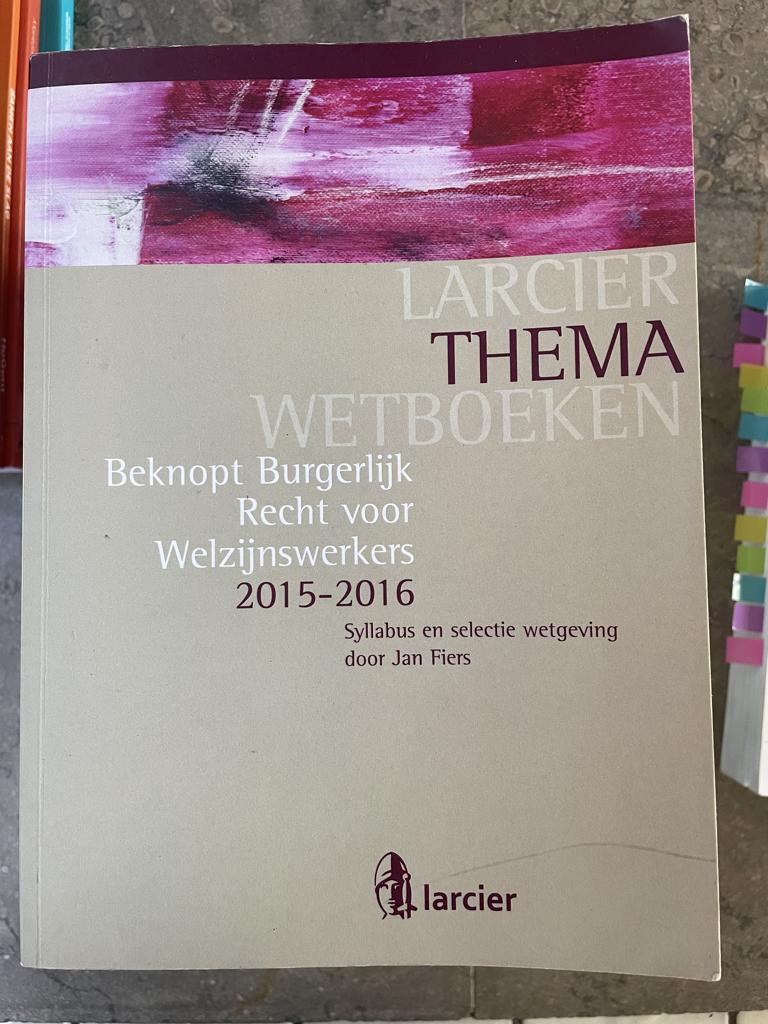Beknopt burgerlijk recht voor welzijnswerkers, Enlèvement ou Envoi