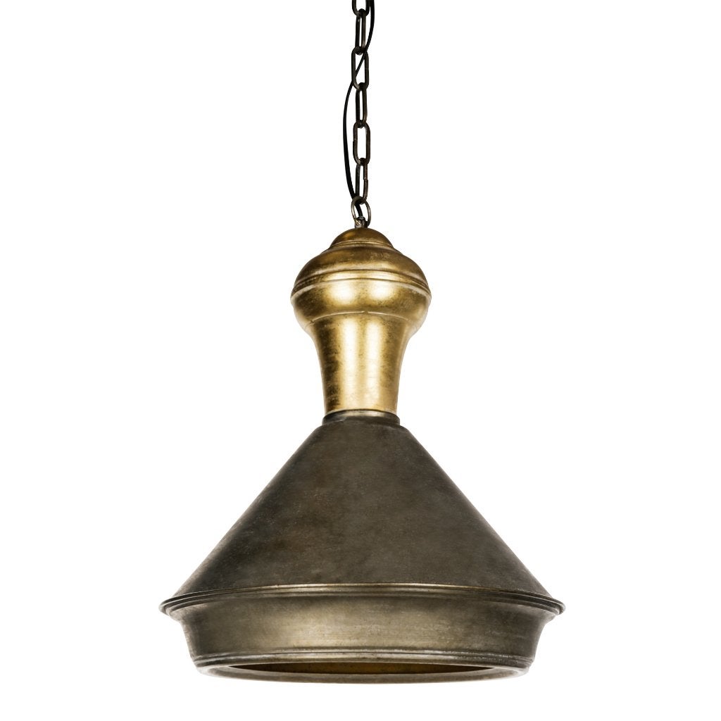 NIEUWE PTMD hanglamp metaal goudkleur industrieel, Enlèvement ou Envoi, Neuf, Métal, Industrieel