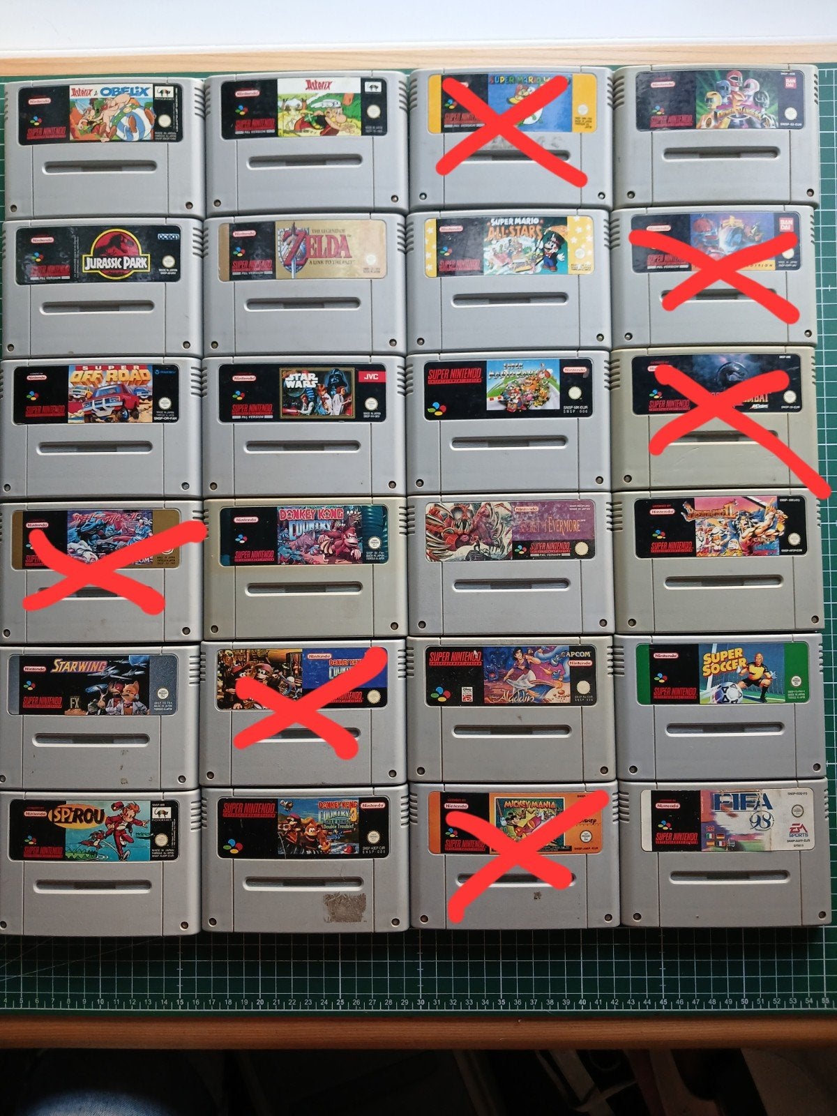 18 games + Snes + 2 controllers + Gameboy adapter, Enlèvement