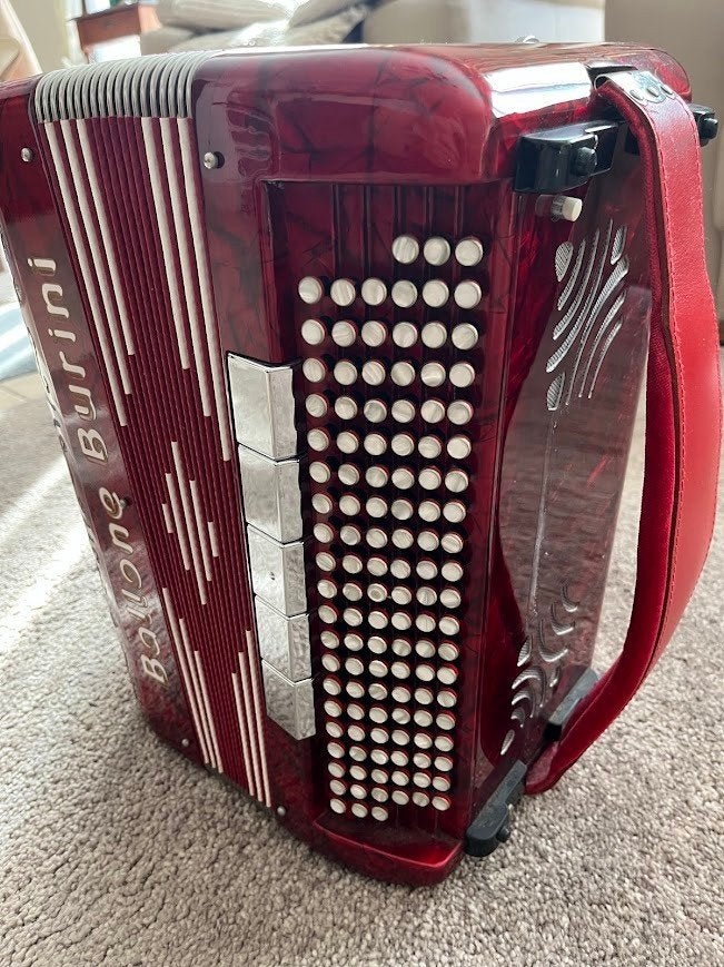 Accordeon Ballone Burini, Musique & Instruments, Enlèvement, Avec bretelles