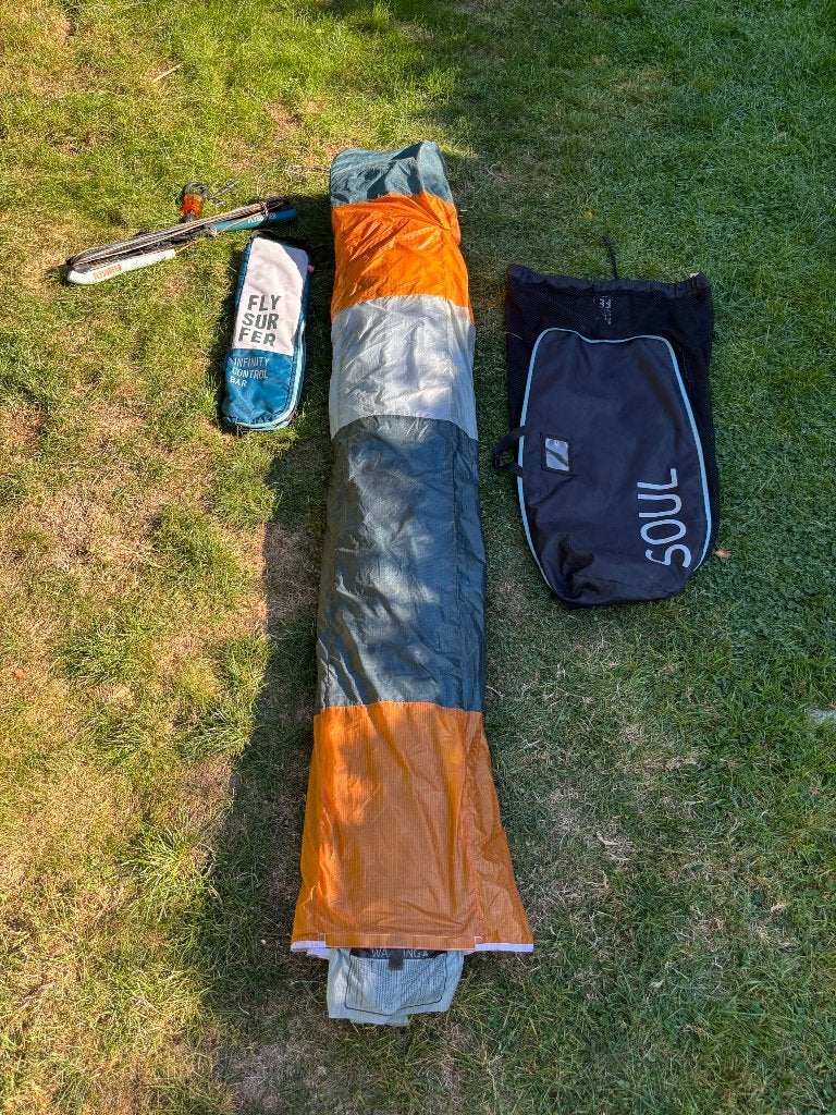 Aile de kitesurf Flysurfer soul 15 m, Watersport en Boten, Ophalen of Verzenden, Zo goed als nieuw, 15 m², Kite