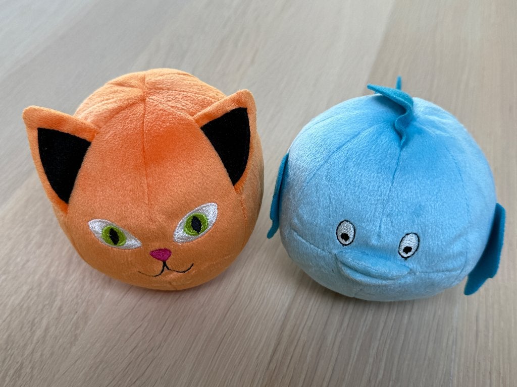 Pluche dierenballen (2 stuks), Overige typen, Nieuw, Ophalen of Verzenden, Meerkleurig