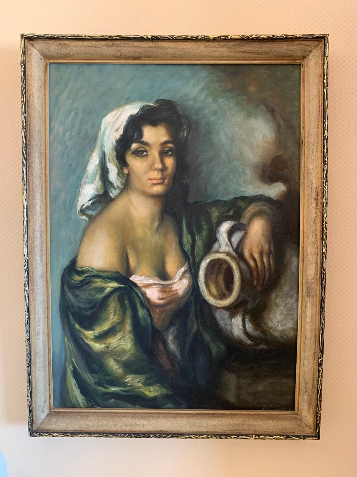 Tableau gitane d apres Francesco Ribera, Portrait ou Personnes, Peinture à l'huile, Panneau, Enlèvement
