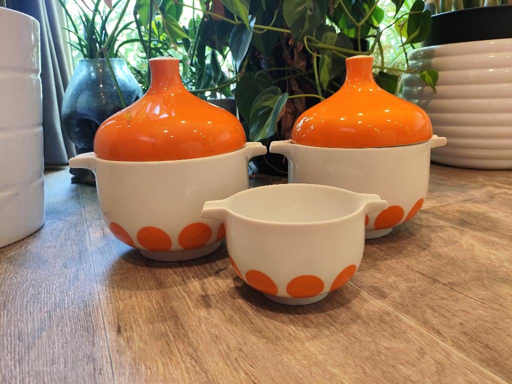 Vintage Rosenthal Studio-Line "Plus" Set – Oranje Dots, Ophalen of Verzenden
