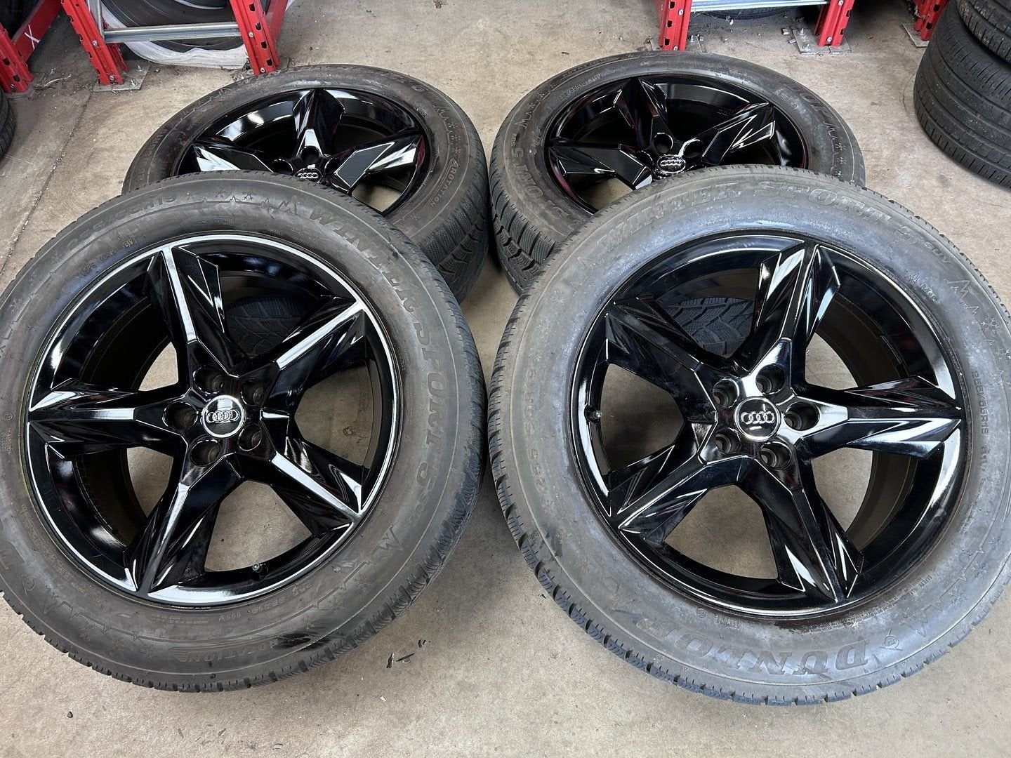 Diversen 19 inch originele velgen + winterbanden Audi Q7, Autos : Pièces & Accessoires, Pneus et Jantes, Pneus hiver, 255 mm, Véhicule de tourisme