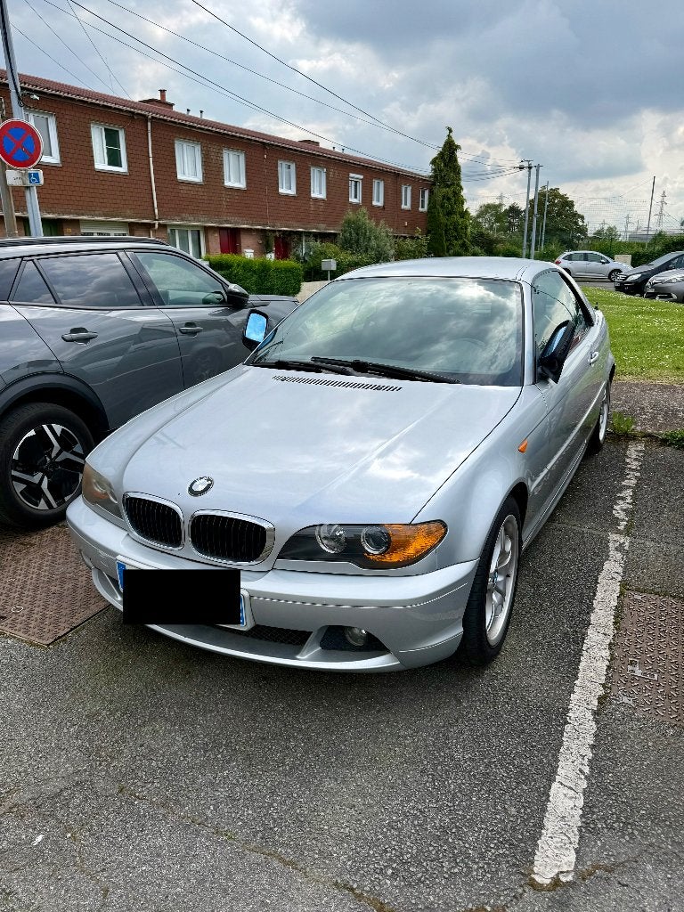 BMW e46 318CI cabriolet + hardtop, Auto's, BMW, Zwart, 4 cilinders, Cabriolet, Handgeschakeld