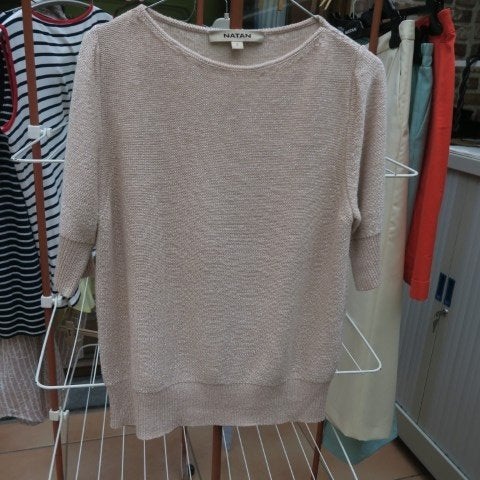 Fijn pulleke beige glitter Natan mt 2 (tailleert 40), Vêtements | Femmes, Pulls & Gilets, Neuf, Taille 38/40 (M), Enlèvement ou Envoi
