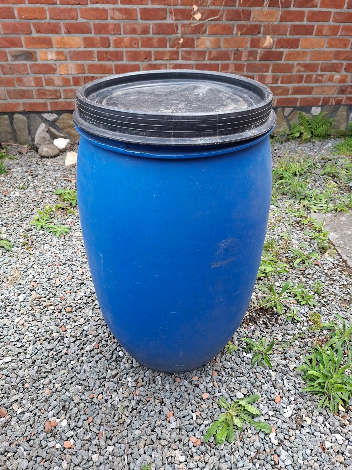 1 blauwe ton met deksel 75L, 75 tot 150 liter, Ophalen, Zo goed als nieuw, Kunststof