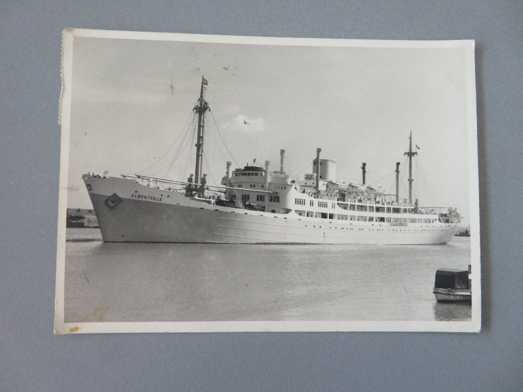 pk scheepvaart Compagnie  maritime Belge SS Albertville, Collections, Envoi, Comme neuf, Bateau à moteur, Carte, Photo ou Gravure