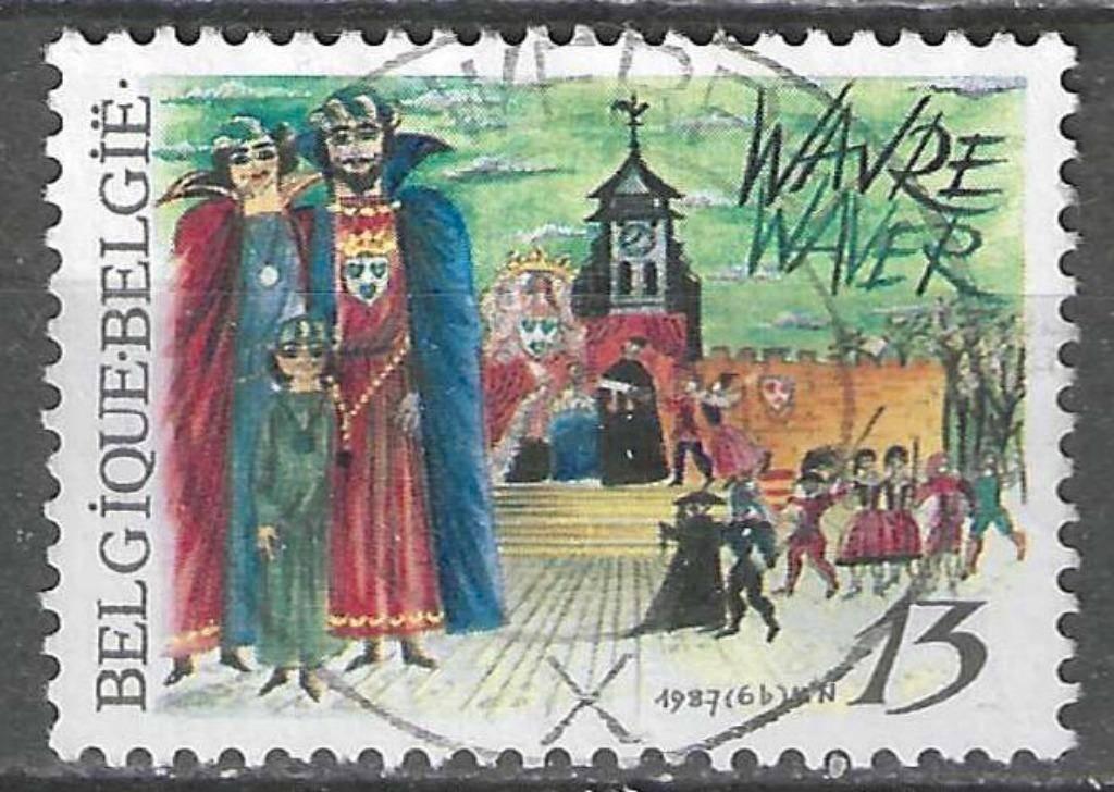 Belgique 1987 - Yvert/OBP 2250 - Folklore à Wavre (ST), Envoi, Affranchi, Oblitéré