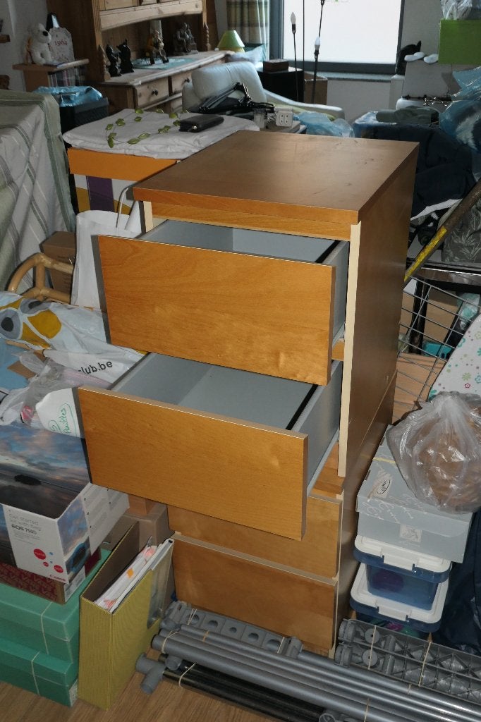 Commodes Malm 2 tiroirs, Maison & Meubles, 1 ou 2 tiroirs, Enlèvement, Utilisé