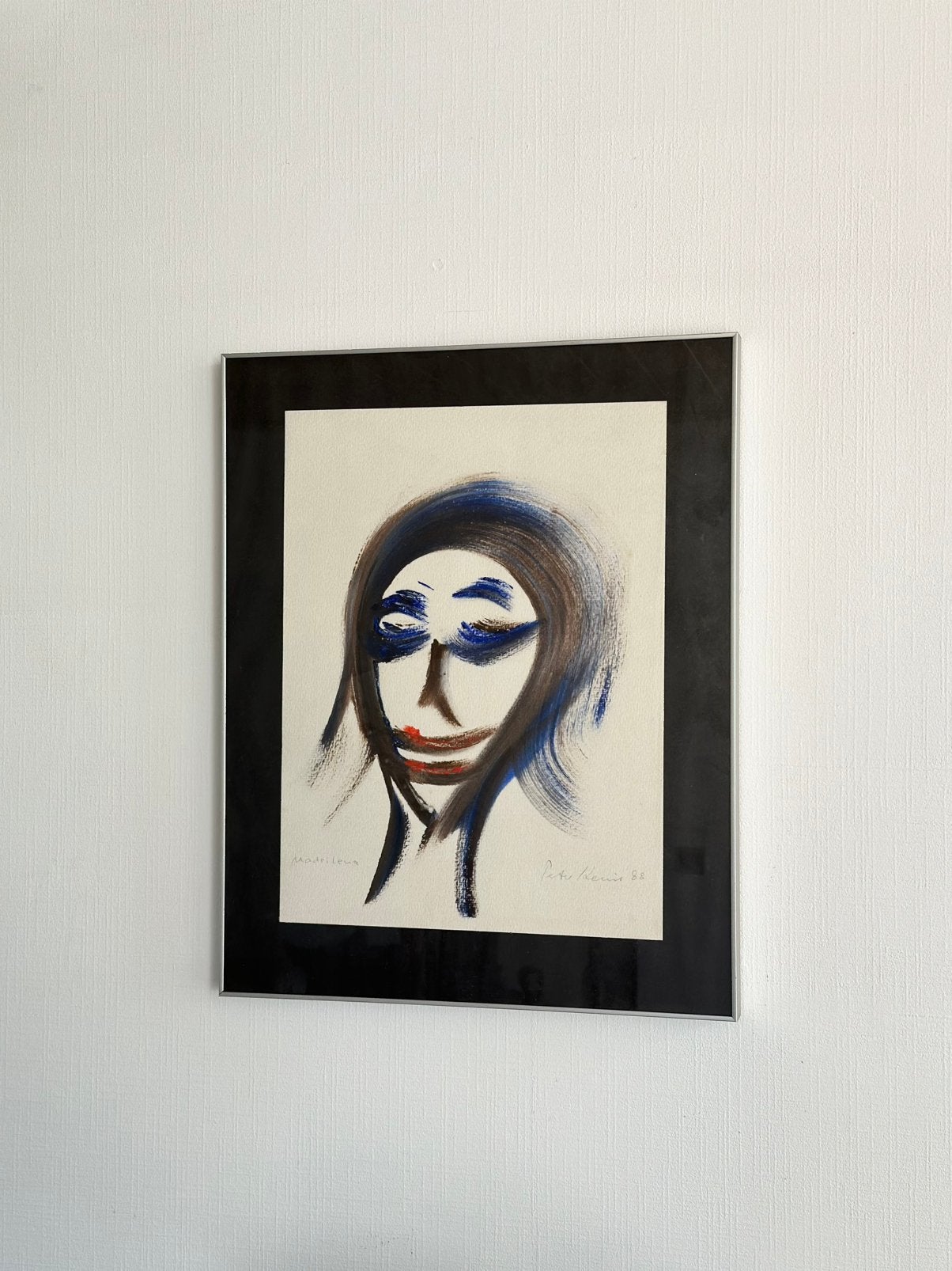 Aquarel “Madrilena” door P. K. 1988, Antiek en Kunst, Kunst | Schilderijen | Modern, Ophalen, Aquarel, Abstract