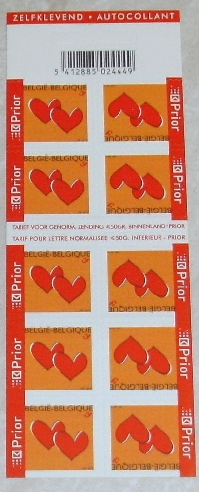 1 boekje B50 liefde valentijn, Sans timbre, Enlèvement ou Envoi, Non oblitéré, Timbre-poste