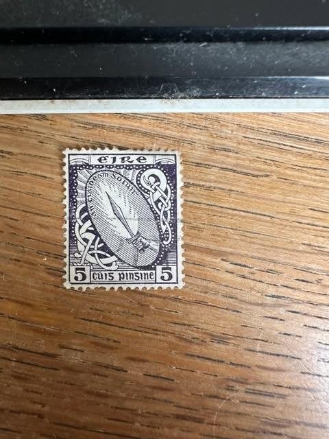 stamp postzegel Eire 5 pinsine, Ophalen of Verzenden, Overig