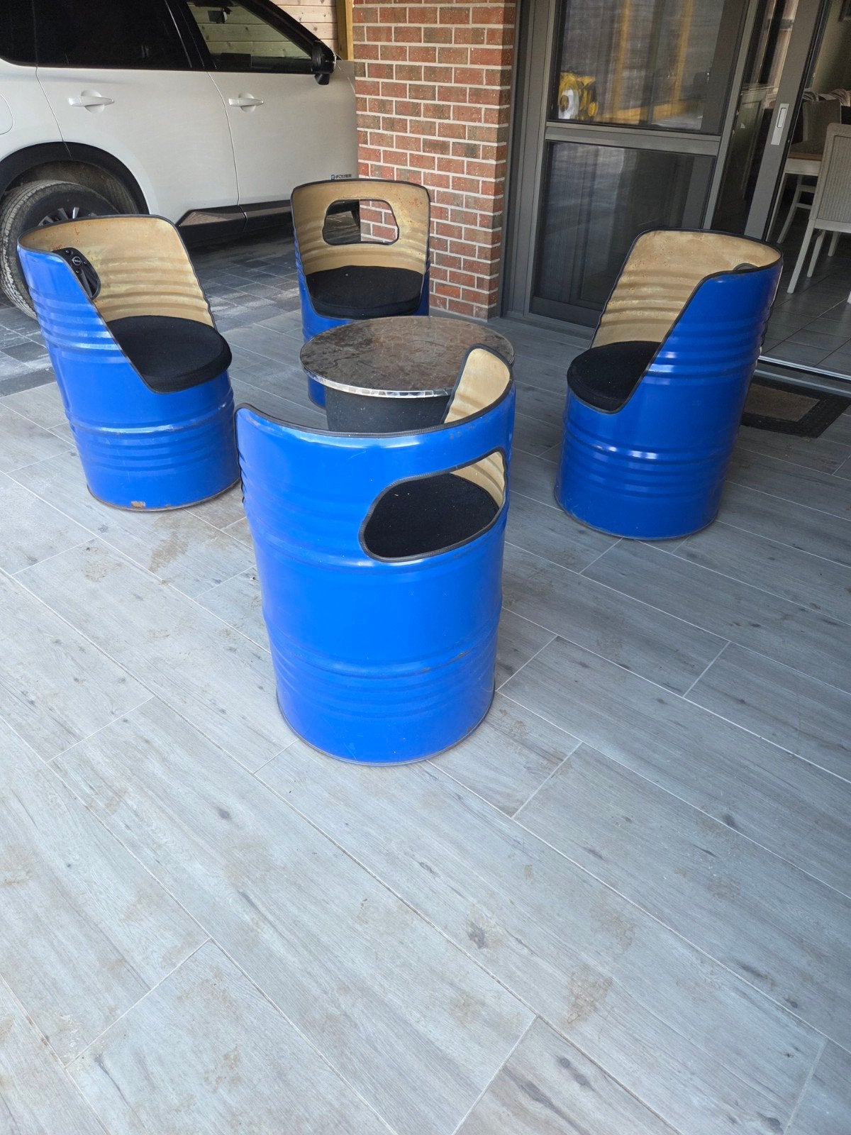 zithoekje van vaten, Tuin en Terras, Ophalen, Gebruikt