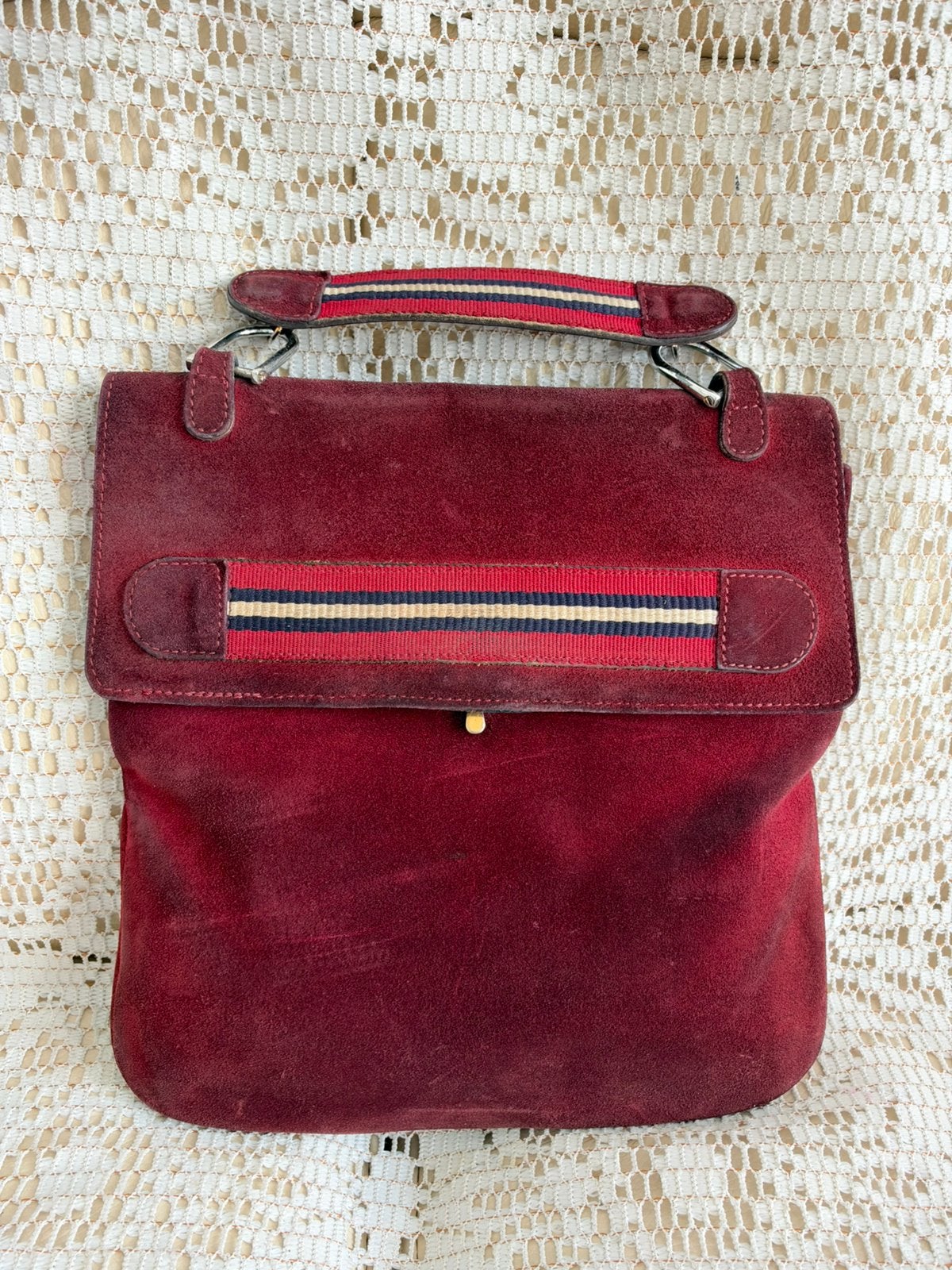 Sac DELVAUX daim bordeaux, Enlèvement ou Envoi, Comme neuf