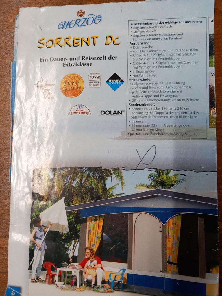 Voortent caravan .Herzog Sorrent.DC, Caravans en Kamperen, Voortenten en Luifels, Ophalen, Herzog
