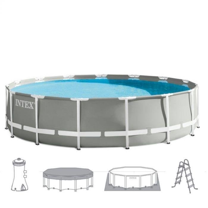 Nouvelle piscine Intex Ø 457 x 122 cm - Intex Prism Frame, Jardin & Terrasse, Piscines, Neuf, 300 cm ou plus, Rond, Enlèvement